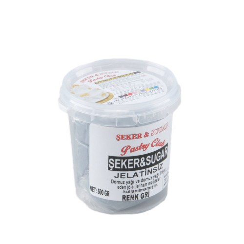 Şeker Sugar Şeker Hamuru Pasta Süsleme Hamuru 500 Gr   Gri