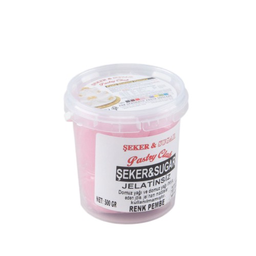 Şeker Sugar Şeker Hamuru Pasta Süsleme Hamuru 500 Gr   Pembe