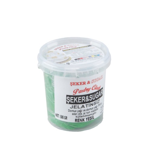 Şeker Sugar Şeker Hamuru Pasta Süsleme Hamuru 500 Gr   Yeşil