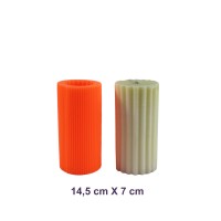 Tahtakale Toptancı Silikon Tırtıklı Mum Kalıbı 14.5X7 CM  Mum-31