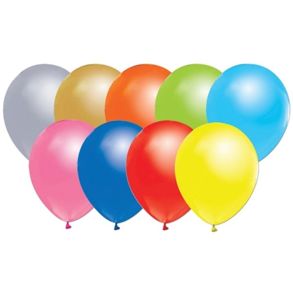 Tahtakale Toptancı Metalik  Balon 12 İnç Baskısız (100 Adet)  Karışık Renk