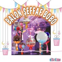Tahtakale Toptancı Balon Şeffaf  Bobo Çok Amaçlı Küçük Boy 18 İnç