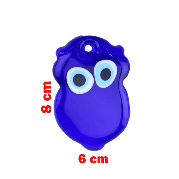 Tahtakale Toptancı Cam Nazar Boncuğu Delikli Baykuş Modeli Küçük