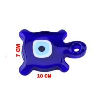 Tahtakale Toptancı Cam Nazar Boncuğu Delikli Kaplumbağa Modeli Büyük Boy