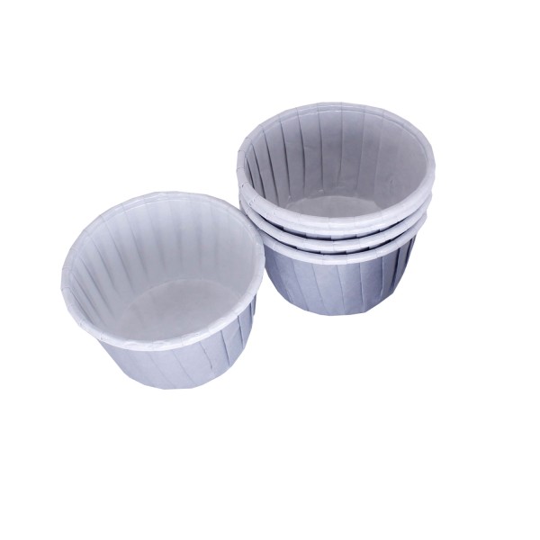 Tahtakale Toptancı Cupcake Kalıbı Minik Boy Düz Renk  38*30 MM (100 Adet)  Gri
