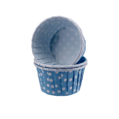 Cupcake Kalıbı Büyük Boy 62*40 Mm (100 Adet) Puantiyeli Mavi Cupcake Kalıbı Büyük Boy 62*40 Mm (100 Adet) Puantiyeli Mavi