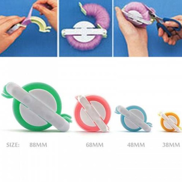 Tahtakale Toptancı Knitting Loom Pon Pon Yapma Makinası 4'lü Set