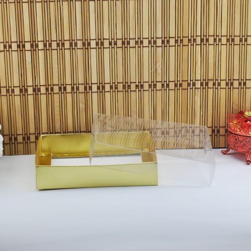 Asetat Kapaklı Karton Kutu 15X15X3 (50 Adet)  Gold