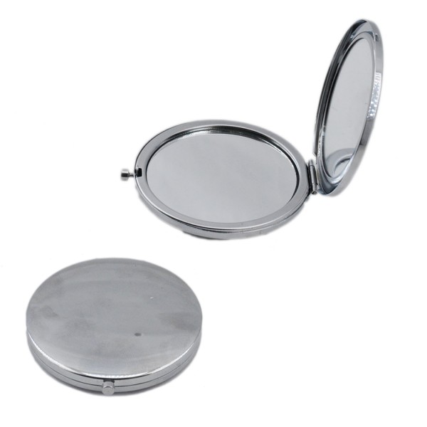 Tahtakale Toptancı Metal Ayna Kapaklı Parlak Model Gümüş (5 Adet)