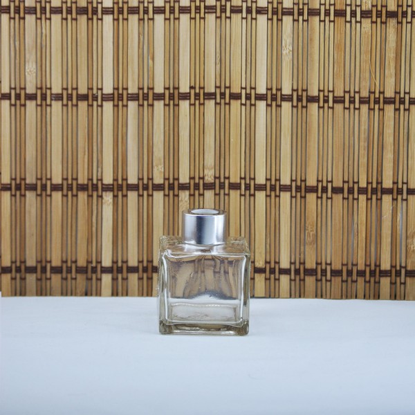 Tahtakale Toptancı Kare Cam Şişe Oda Parfümü İçin 120 Cc (10 Adet)  Gümüş