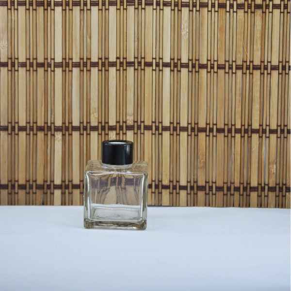 Tahtakale Toptancı Kare Cam Şişe Oda Parfümü İçin 120 Cc (10 Adet)  Siyah