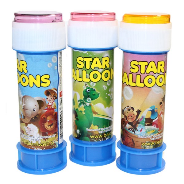 Tahtakale Toptancı Köpüklü Üflemeli Baloncuk Star Alloons (8 Adet)