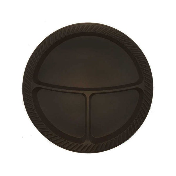 Tahtakale Toptancı 3 Bölmeli Plastik Tabldot Tabak 26 Cm (25 Adet) Siyah Tahtakale Toptancı 3 Bölmeli Plastik Tabldot Tabak 26 Cm (25 Adet) Siyah