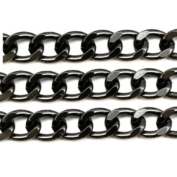 Tahtakale Toptancı Alüminyum Çanta ve Takı Zinciri 10 MM (1 Metre)  Siyah