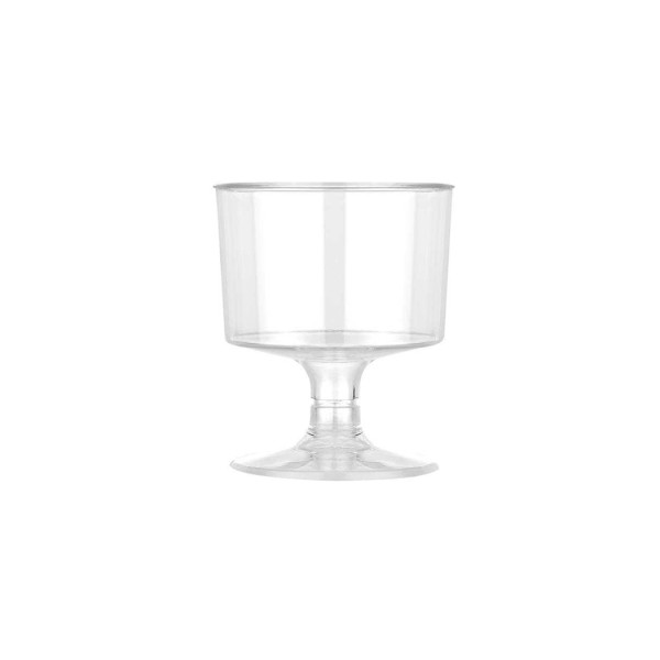 Tahtakale Toptancı Ayaklı Shot Bardağı Küçük Plastik Kadeh 50 ML (6 Adet)  Şeffaf