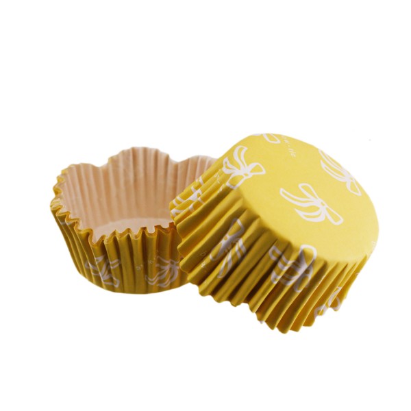 Tahtakale Toptancı Cupcake Kalıbı Pet Kapsül Dalgalı Fiyonklu Sarı Kek Kalıbı 65X38 MM (100 Adet)