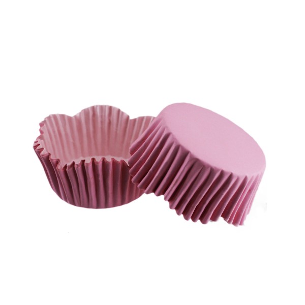 Tahtakale Toptancı Cupcake Kalıbı Pet Kapsül Dalgalı Kek Kalıbı 65X38 MM (100 Adet)  Pembe