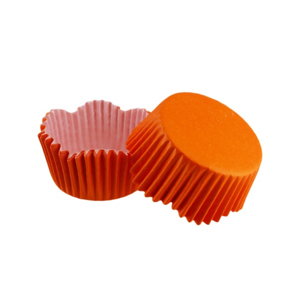 Tahtakale Toptancı Cupcake Kalıbı Pet Kapsül Dalgalı Kek Kalıbı 65X38 MM (100 Adet)  Turuncu