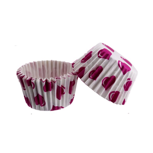 Tahtakale Toptancı Cupcake Kalıbı Pet Kapsül Kek Kalıbı 48X34 MM (100 Adet) Beyaza Fuşya Kalpli Tahtakale Toptancı Cupcake Kalıbı Pet Kapsül Kek Kalıbı 48X34 MM (100 Adet) Beyaza Fuşya Kalpli