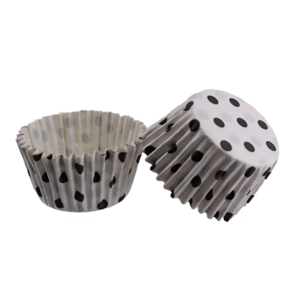 Tahtakale Toptancı Cupcake Kalıbı Pet Kapsül Kek Kalıbı 48X34 MM (100 Adet)  Puantiyeli  Beyaz