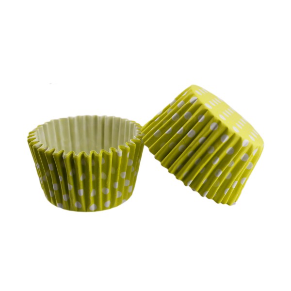 Tahtakale Toptancı Cupcake Kalıbı Pet Kapsül Kek Kalıbı 48X34 MM (100 Adet)  Puantiyeli  Sarı