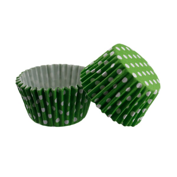 Tahtakale Toptancı Cupcake Kalıbı Pet Kapsül Kek Kalıbı 48X34 MM (100 Adet)  Puantiyeli  Yeşil