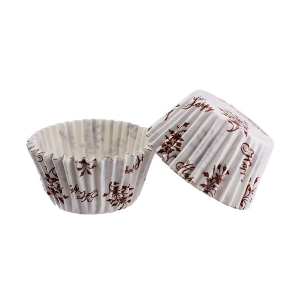 Tahtakale Toptancı Cupcake Kalıbı Pet Kapsül  Kek Kalıbı 48X34 MM (100 Adet)  Sarmaşık Desenli