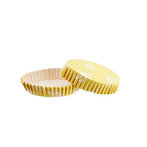 Tahtakale Toptancı Cupcake Kalıbı Pet Kapsül Oval Model Kek Kalıbı (100 Adet) F11  Fiyonklu Sarı