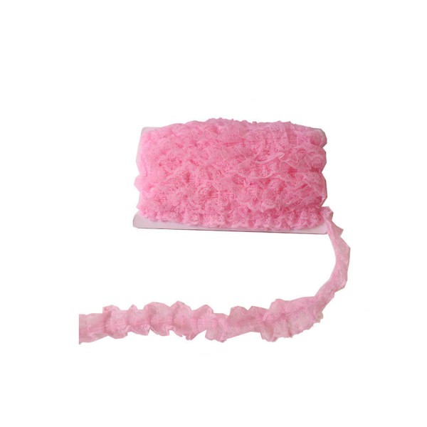 Tahtakale Toptancı Dantelli Kurdele 4.2 Cm (18 Metre)  Pembe