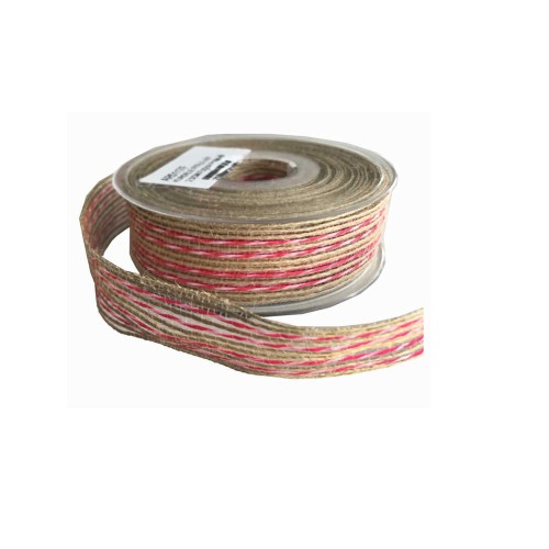 Kanaviçe Kurdele Kenarı Fitilli 2.5 CM  (10 Metre)  Fuşya
