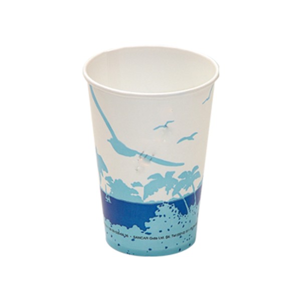 Tahtakale Toptancı Karton Bardak  12 Oz Hawai Desenli (50 Adet)