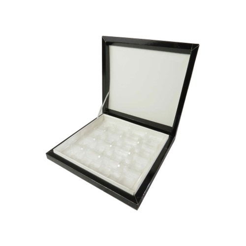 Karton Çikolata Kutusu 16'lı Separatörlü 23.5 X 22.5 CM   Siyah