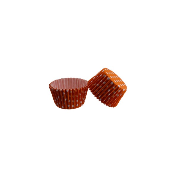 Tahtakale Toptancı Kek Kalıbı Pet Kapsül 52X45 MM Kağıt Cupcake Kağıdı (100 Adet)  Puantiyeli Turuncu
