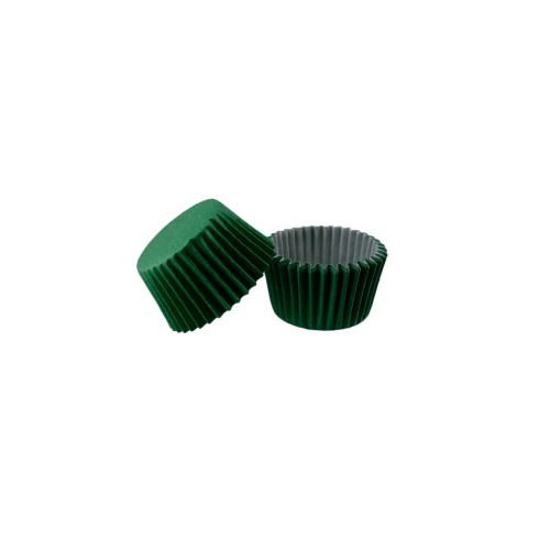 Kek Kalıbı Pet Kapsül 52X45 MM Kağıt Cupcake Kalıbı (100 Adet)  Yeşil