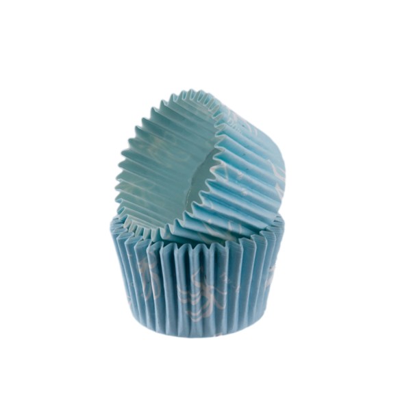 Tahtakale Toptancı Kek Kalıbı Pet Kapsül 52X45 Mm Kağıt Cupcake Kağıdı (100 Adet)  Fiyonklu Mavi