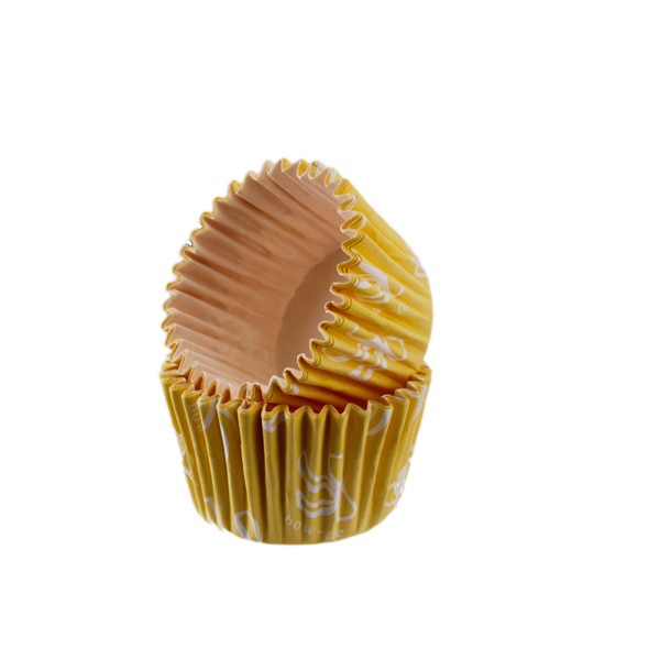 Tahtakale Toptancı Kek Kalıbı Pet Kapsül 52X45 Mm Kağıt Cupcake Kağıdı (100 Adet)  Fiyonklu Sarı
