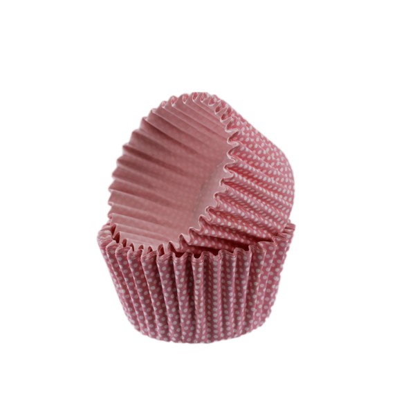 Tahtakale Toptancı Kek Kalıbı Pet Kapsül 52X45 Mm Kağıt Cupcake Kağıdı (100 Adet)  Pembe Küçük Puanlı