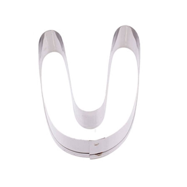 Tahtakale Toptancı Kek Kurabiye Ve Pasta Kalıbı Metal U Harfİ Büyük Boy Alfabe 8.5 CM