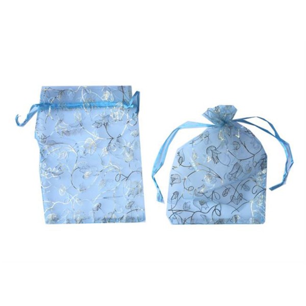 Tahtakale Toptancı Kına Çerez Kesesi Lale Desenli 17X23 Cm (50 Adet)  Mavi