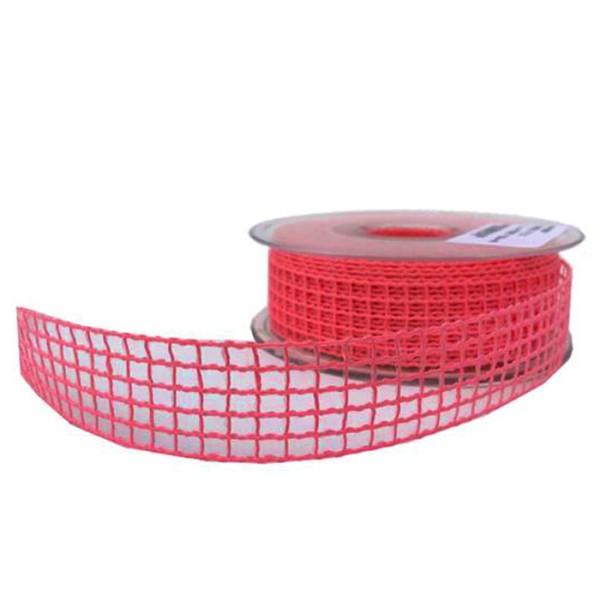 Tahtakale Toptancı Kurdele Kanaviçe File Modeli 2 CM (20 Metre)  Kırmızı