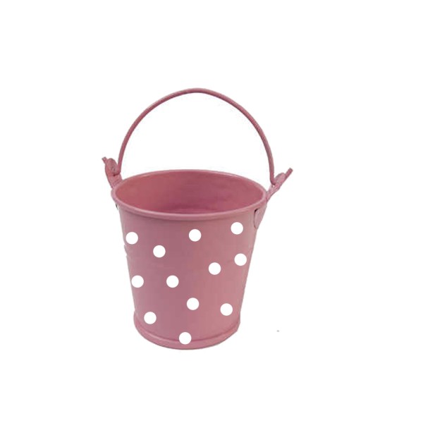 Tahtakale Toptancı Metal Kova Puantiyeli Sade (10 Adet) Pembe Tahtakale Toptancı Metal Kova Puantiyeli Sade (10 Adet) Pembe