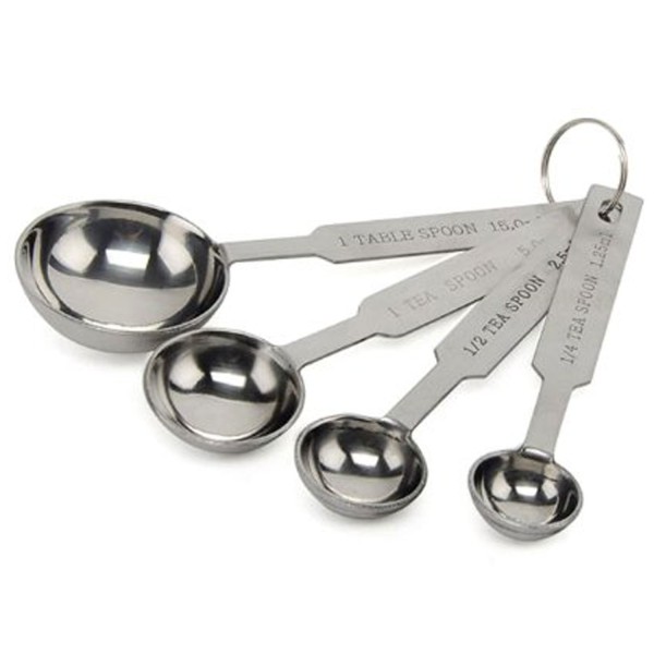 Tahtakale Toptancı Metal Minik Ölçü Kaşıkları Ölçek Seti 4 lü Set B5013