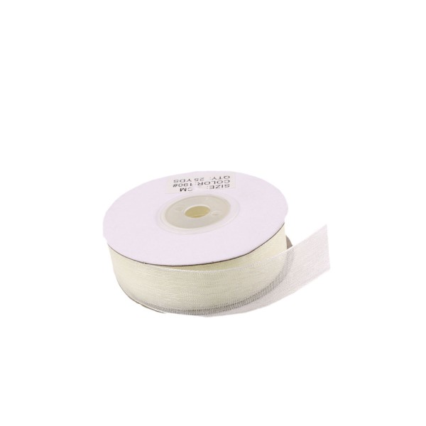 Tahtakale Toptancı Organze Kurdele 30 MM (22 Metre)  Krem