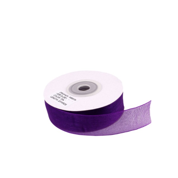 Tahtakale Toptancı Organze Kurdele 30 MM (22 Metre)  Mor