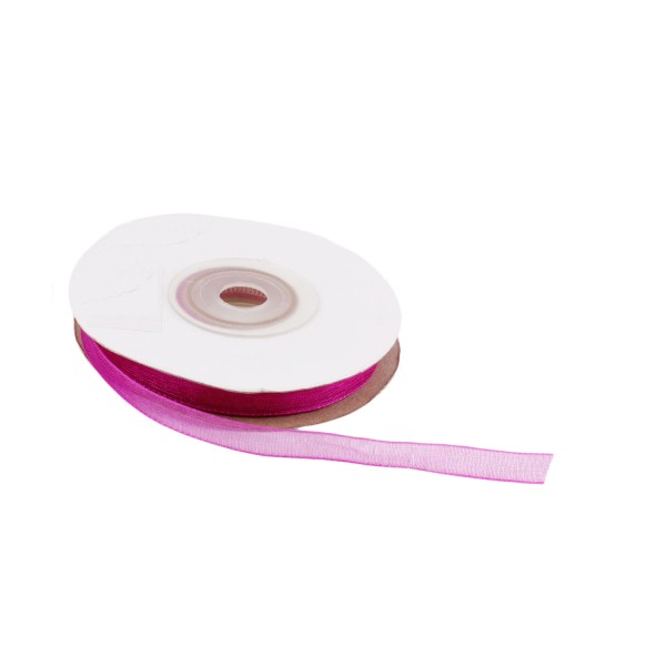 Tahtakale Toptancı Organze Kurdele 6 MM (22 Metre)  Fuşya