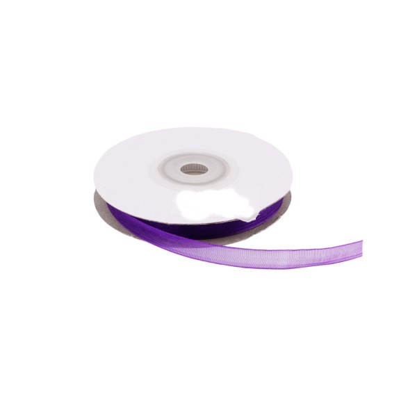 Tahtakale Toptancı Organze Kurdele 6 MM (22 Metre)  Mor