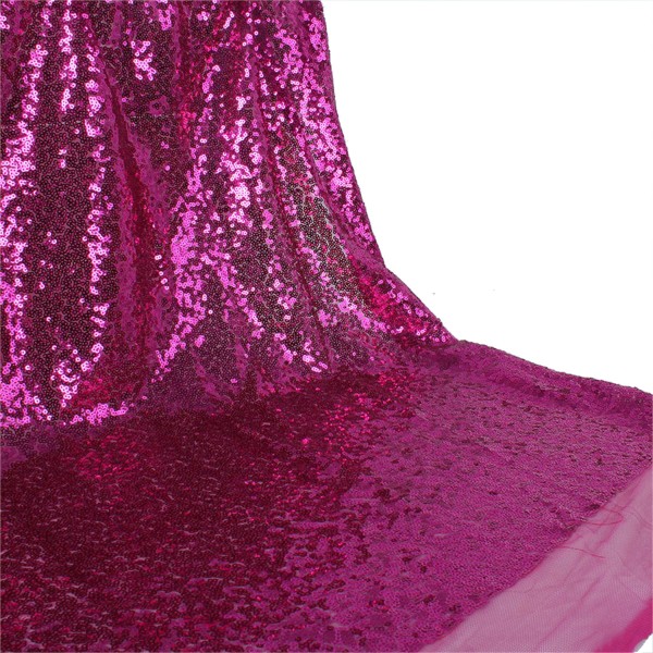 Tahtakale Toptancı Payet Pullu Kumaş Parti Masa Örtüsü  100 X140 Cm  Fuşya