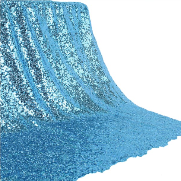 Tahtakale Toptancı Payet Pullu Kumaş Parti Masa Örtüsü  100 X140 Cm  Mavi