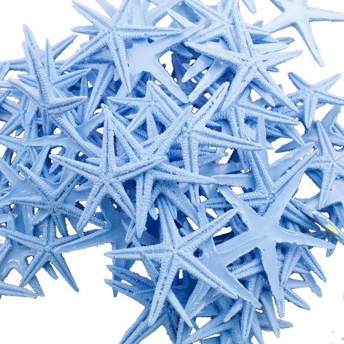 Polyester Deniz Yıldızı Minik Boy  1.5 Cm -3 Cm (100 Adet)  Mavi