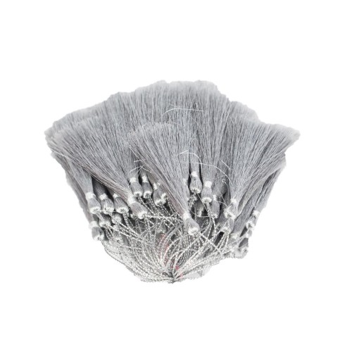 Püskül Simli Ve  Parlak (50 Adet)  Gümüş